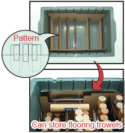 Organization Pattern | Can also store flooring trowels