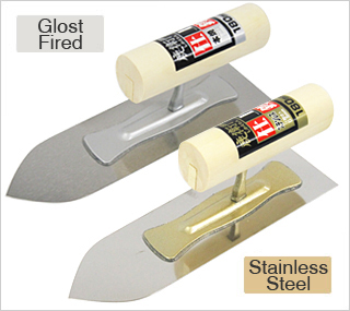 Shika Emon Glost Fired and Stainless Steel Finishing Trowels