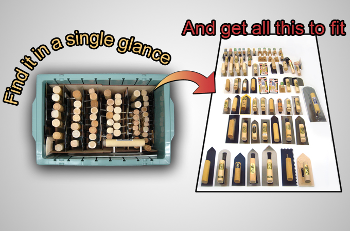 Fit more than 57 trowels in a single toolbox