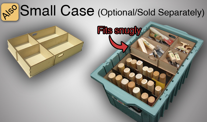 The optional box fits snugly inside