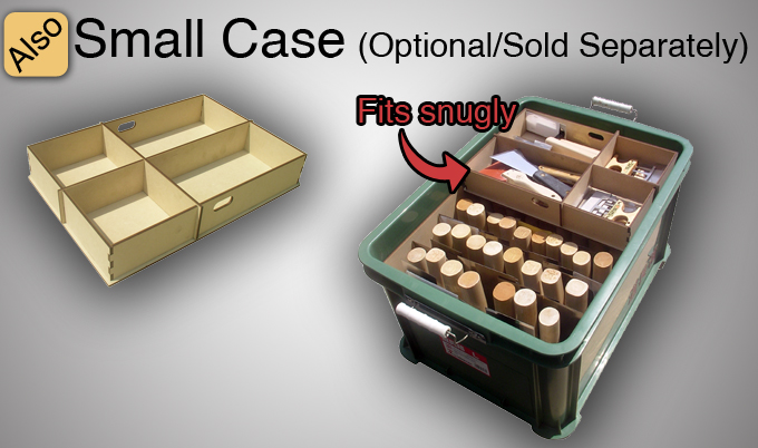The optional box fits snugly inside